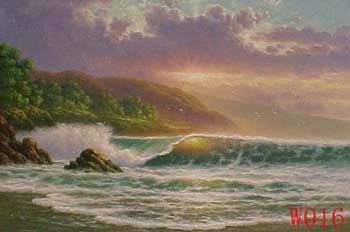(image for) Non-Famous Artist or Original painting on canvas: SeascapeW016