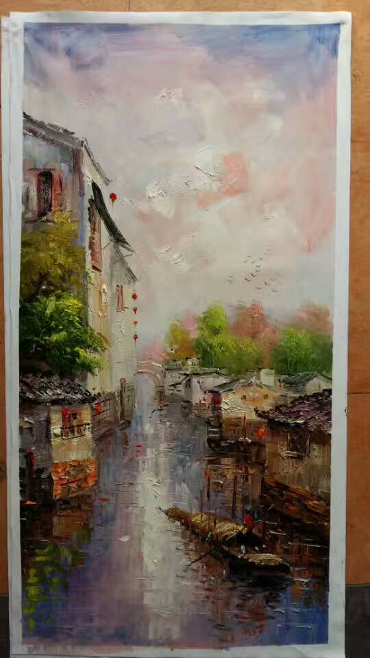 (image for) Original painting ancient water towns in southern Yangtze River - Click Image to Close