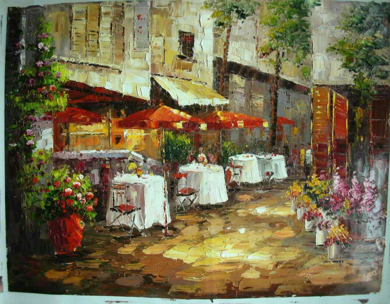 (image for) Knife oil painting on canvas The streets