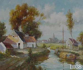 (image for) Landscape, Handmade oil painting on Canvas：L0038