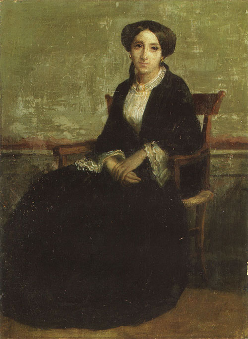 (image for) William Bouguereau paintings A Portrait Of Genevieve Bouguereau - Click Image to Close