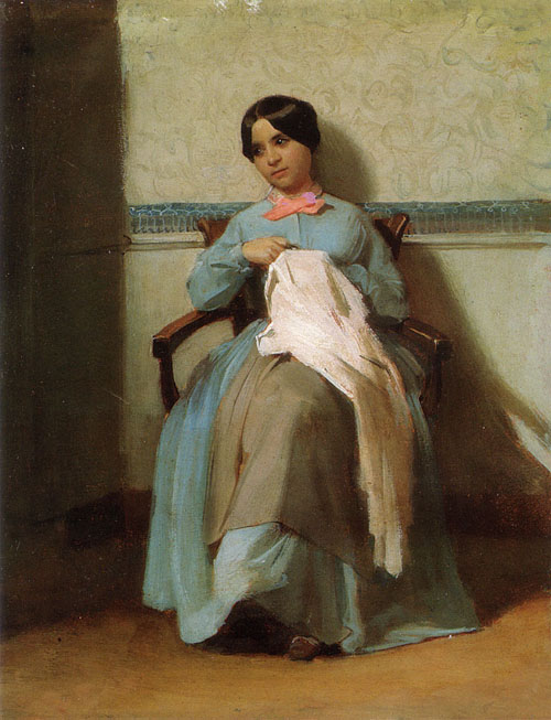(image for) William Bouguereau Oil Paintings A Portrait Of Leonie Bouguereau - Click Image to Close