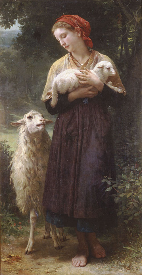 (image for) William Bouguereau Oil Paintings The Shepherdess 1873 - Click Image to Close