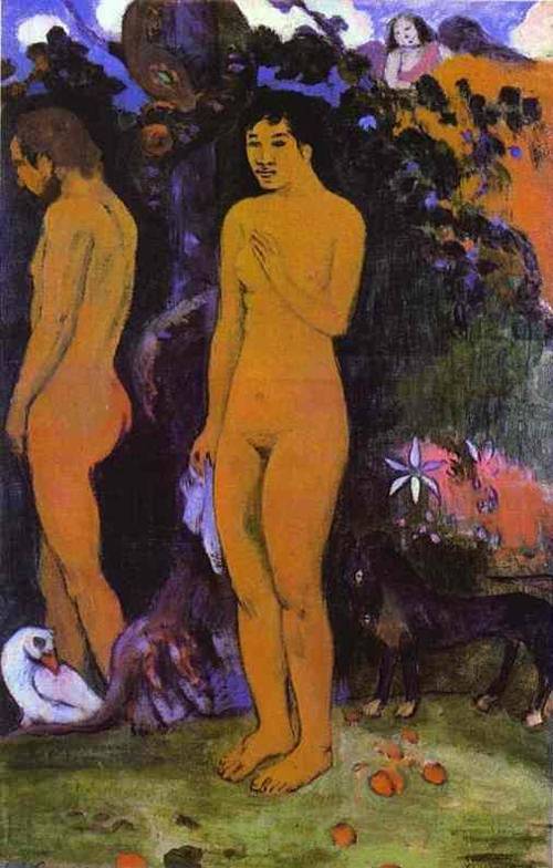 (image for) Paul Gauguin paintings artwork Adam and Eve 1902 - Click Image to Close
