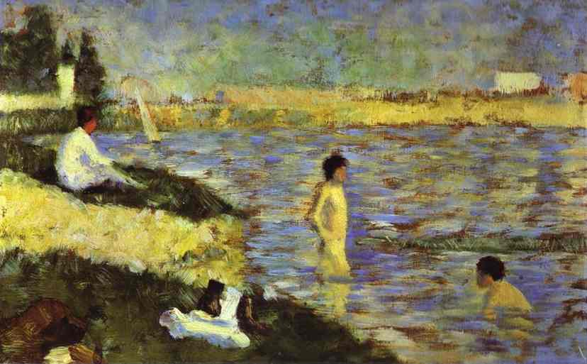 (image for) Handmade oil painting Copy paintings of famous artists Bathing Boys (Study For Bathers At Asnieres) 188 - Click Image to Close