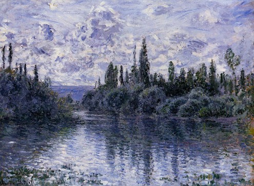 (image for) Claude Oscar Monet paintings art Arm Of The Seine Near Vetheuil - Click Image to Close