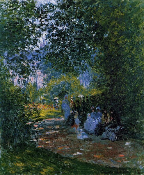 (image for) Handmade oil painting Copy paintings of famous artists Claude Oscar Monet paintings At The Parc Monceau - Click Image to Close