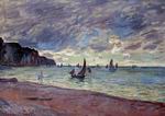 (image for) Monet paintings Fishing Boats by the Beach and the Cliffs of Pou