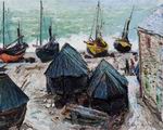 (image for) Claude Oscar Monet paintings art Boats On The Beach At Etretat2