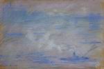 (image for) Claude Oscar Monet paintings art Boats On The Thames Fog Effect