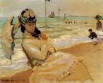 (image for) Claude Oscar Monet paintings Camille On The Beach At Trouville
