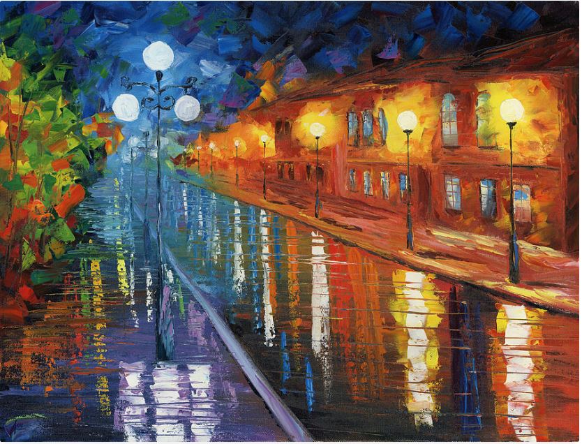 (image for) New Orleans oil paintings for sale, Midnight City - Click Image to Close