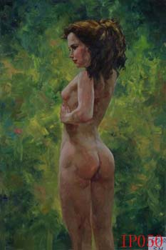 (image for) Non-Famous Artist or Original oil painting on canvas:PeopleIP50