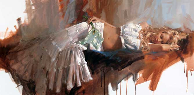 (image for) Richard johnson paintings Lily Reproductions on canvas - Click Image to Close