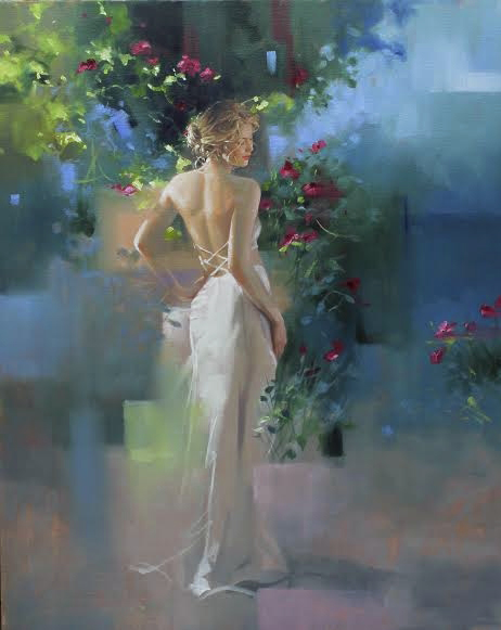 (image for) Reproductions Richard johnson paintings Twilight in the Garden - Click Image to Close