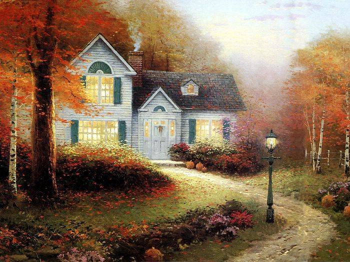 (image for) Thomas Kinkade paintings. No.1, Handmade oil painting Copy paintings of famous artists paintings