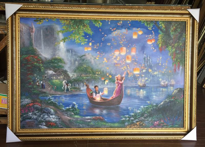 (image for) Framed oil painting reproductions Thomas Kinkade's Tangled