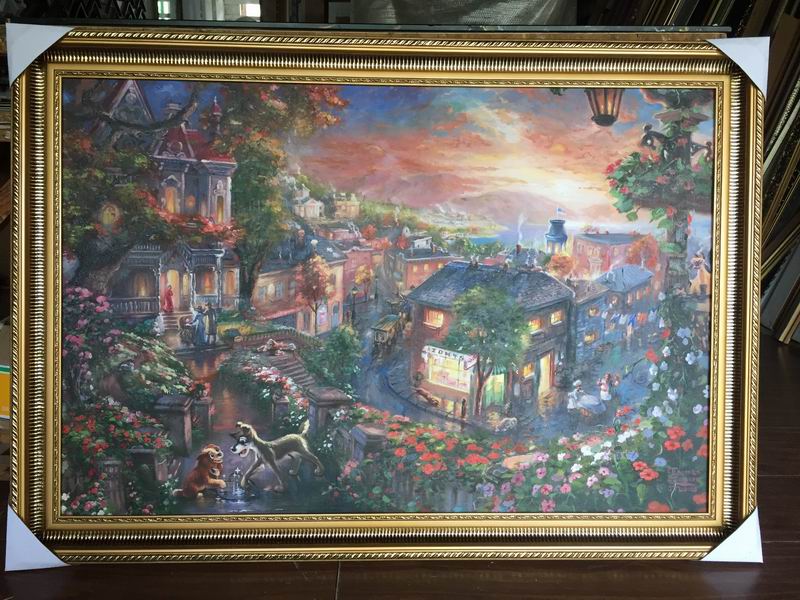 (image for) Framed paintings Reproductions Thomas Kinkade Lady and the Tramp