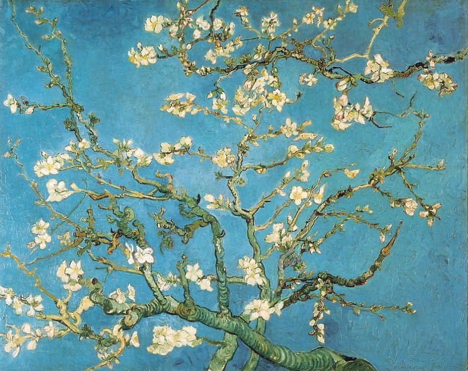 (image for) Van Gogh paintings artwork branches of an almond tree in blossom - Click Image to Close