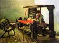 (image for) Van Gogh paintings Weaver Facing Left With Spinning Wheel