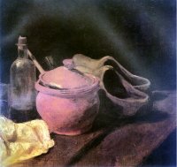 (image for) Van Gogh paintings Still Life With Earthenware Bottle And Clogs - Click Image to Close