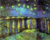 (image for) Van Gogh paintings artwork Starry Night Over The Rhone