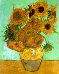 (image for) Handmade oil painting Copy paintings of famous artists Van Gogh paintings Vase With Twelve Sunflowers