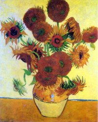 (image for) Van Gogh paintings artwork Vase With Fifteen Sunflowers III