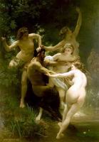 (image for) Handmade oil painting Copy paintings of famous artists Nymphes Et Satyr