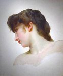 (image for) Handmade oil painting Copy paintings of famous artists etude de Tete de Femme Blonde Profil (Study of a