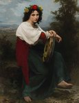 (image for) Handmade oil painting Copy paintings of famous artists Italienne au Tambour de Basque 1872