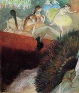 (image for) Handmade Oil painting for home canvas, oil painting framed canvas for living room At the Ballet 1880-1881