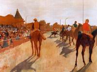 (image for) Handmade oil painting Copy paintings of famous artists Racehorses before the Stands 1866-1868