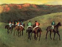 (image for) Handmade oil painting Copy paintings of famous artists Racehorses in a Landscape 1894