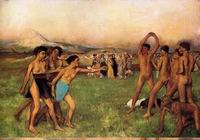 (image for) Handmade oil painting Copy paintings of famous artists The Young Spartans 1860