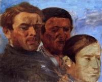 (image for) Handmade oil painting Copy paintings of famous artists Three Heads 1871