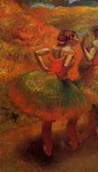(image for) Handmade oil painting Copy paintings of famous artists Two Dancers in Green Skirts Landscape Scenery 18