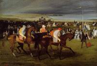 (image for) Handmade oil painting Copy paintings of famous artists At the Races the Start 1861-1862