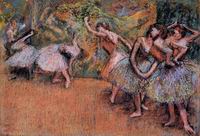 (image for) Handmade Oil painting for home canvas, oil painting framed canvas for living room Ballet Scene 1898