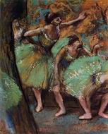 (image for) Handmade Oil painting for home canvas, oil painting framed canvas for living room Dancers 1898