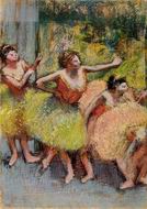 (image for) Handmade oil painting Copy paintings of famous artists Dancers in Green and Yellow 1899-1904
