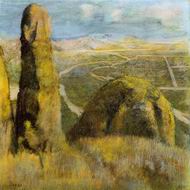 (image for) Handmade oil painting Copy paintings of famous artists Landscape 1890-1892