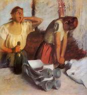(image for) Handmade oil painting Copy paintings of famous artists Laundry Girls Ironing 1884