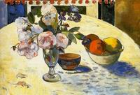 (image for) Handmade Oil painting for home canvas, oil painting framed canvas for living room Paul Gauguin art Flowers in a Fruit Bowl 1894