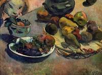 (image for) Handmade Oil painting for home canvas, oil painting framed canvas for living room Paul Gauguin paintings artwork Fruit 1888
