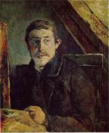 (image for) Handmade oil painting Copy paintings of famous artists Paul Gauguin paintings Gauguin at His Easel 1885