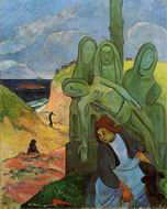 (image for) Paul Gauguin paintings Green Christ (aka Breton Calvary) 1889