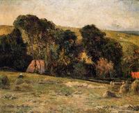 (image for) Handmade oil painting Copy paintings of famous artists Paul Gauguin painting Haymaking in Brittany 1889