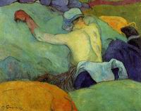 (image for) Handmade oil painting Copy paintings of famous artists Paul Gauguin art In the Heat of the Day 1888
