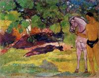 (image for) Paul Gauguin In the Vanilla Grove Man and Horse (aka The Rend